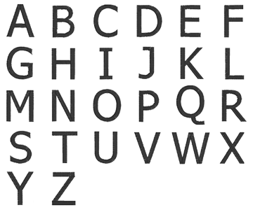 Image of all the letters in Author