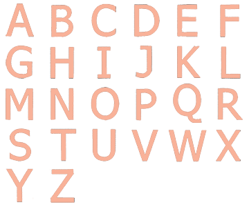 Image of all the letters in Author