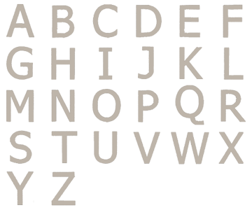Image of all the letters in Author