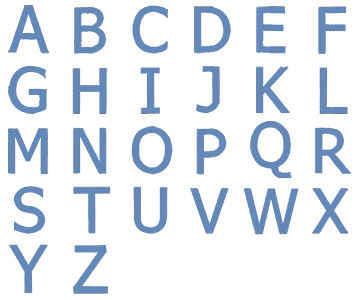 Image of all the letters in Author