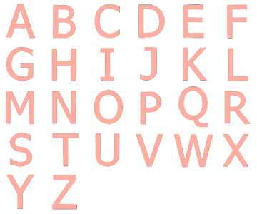 Image of all the letters in Author
