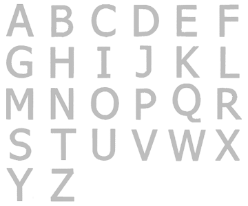 Image of all the letters in Author