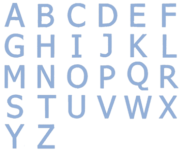 Image of all the letters in Author