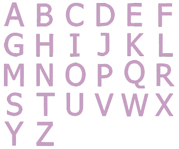 Image of all the letters in Author