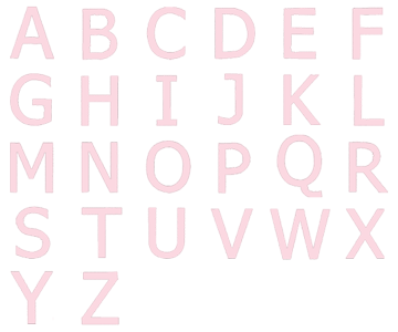 Image of all the letters in Author