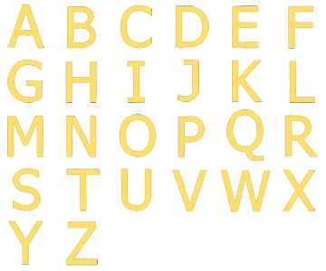 Image of all the letters in Author