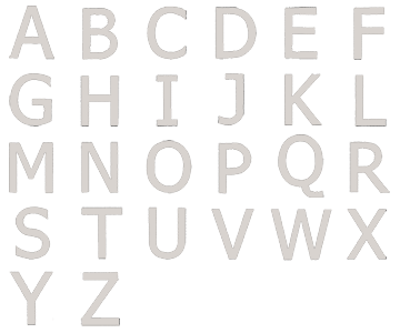 Image of all the letters in Author
