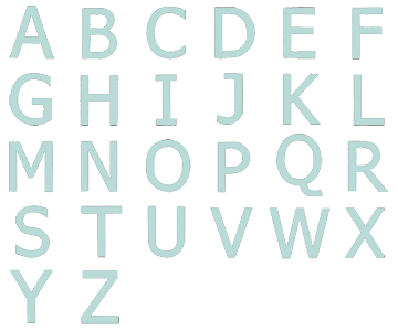 Image of all the letters in Author