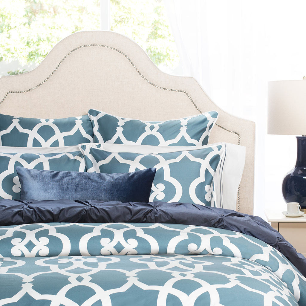 Bedroom inspiration and bedding decor | Teal Pacific Sham Pair Duvet Cover | Crane and Canopy