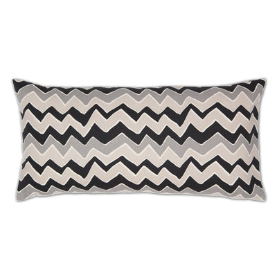 Gray and White Chevrons Throw Pillow