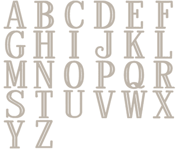 Image of all the letters in Studio