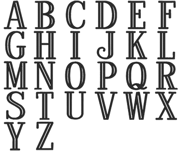 Image of all the letters in Studio
