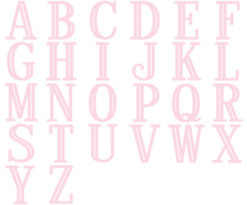 Image of all the letters in Studio