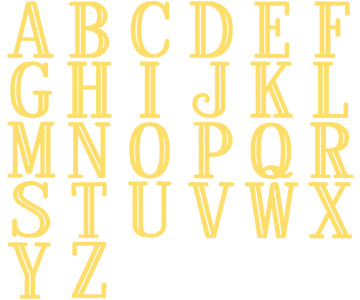Image of all the letters in Studio